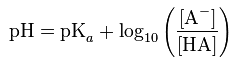 Hasselbalch equation